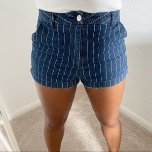 Harper’s Heritage Pinstripe Denim shorts